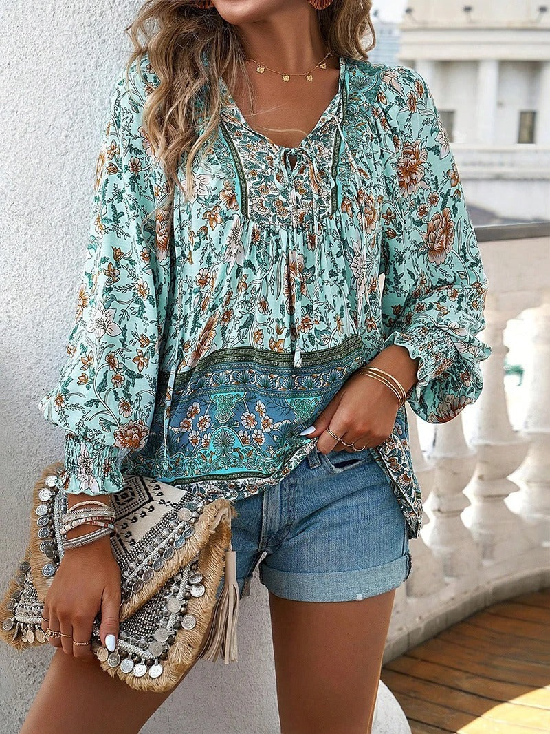 Thalia™ | Bohemian Floral Blouse