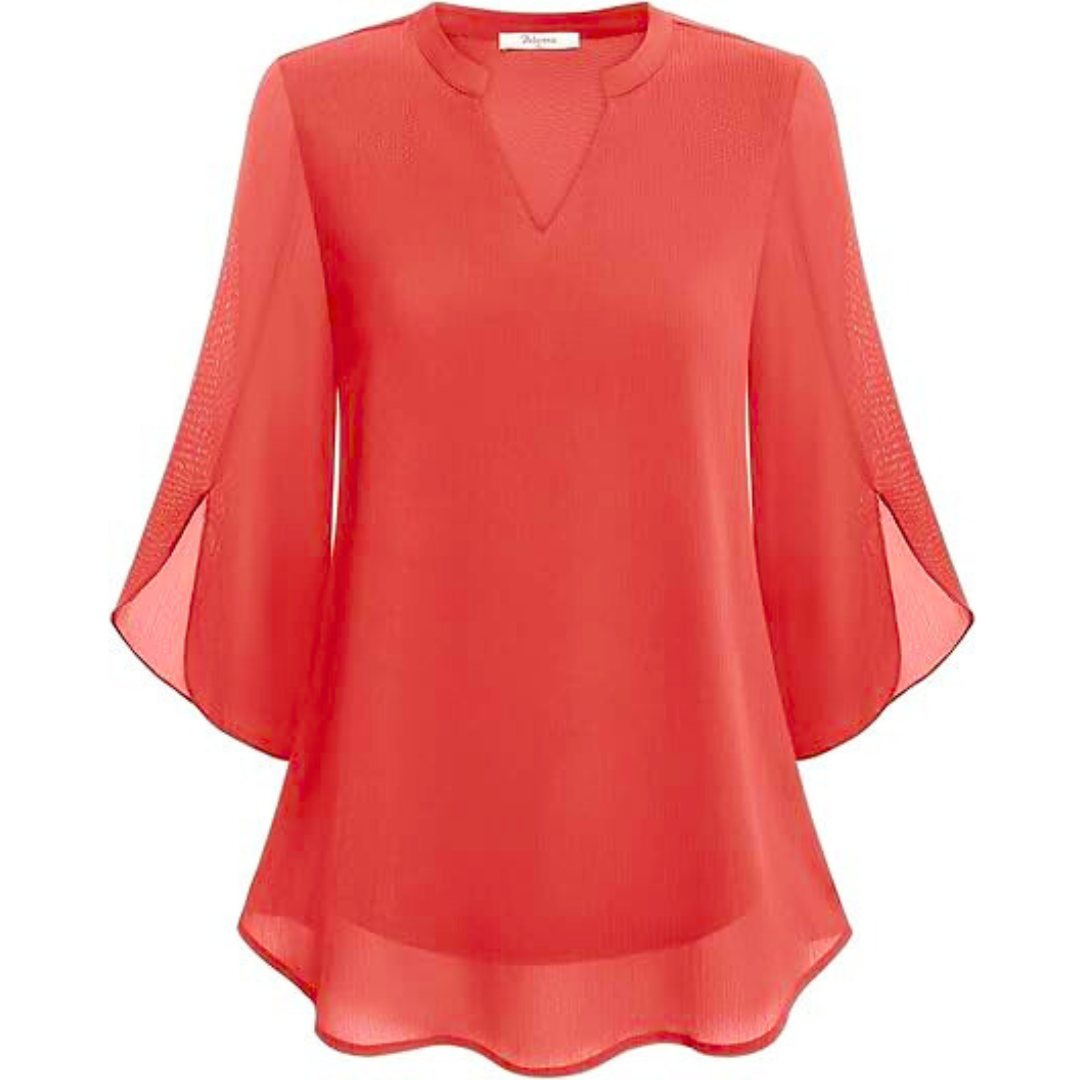 Grace™ | Elegant Chiffon Bell-Sleeve Blouse