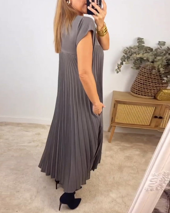 Stacey™ | Elegant Pleated Maxi Dress