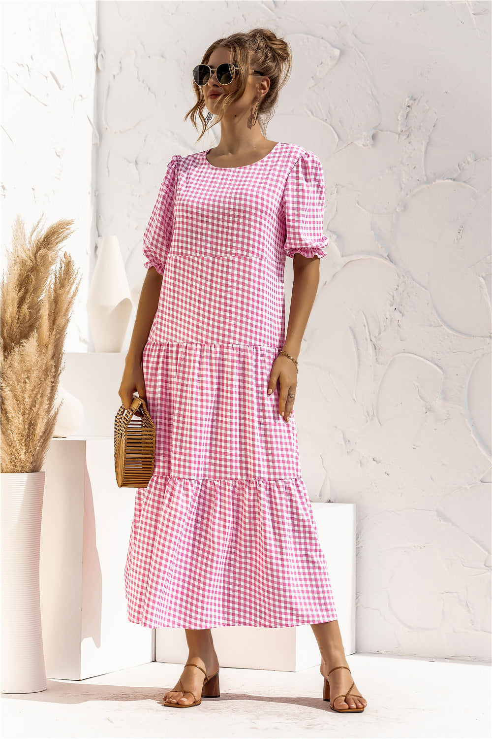 Amelia™ | Gingham Everyday Midi Dress