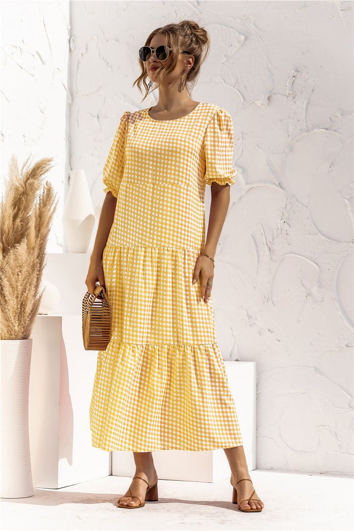 Amelia™ | Gingham Everyday Midi Dress