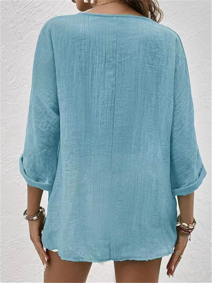 Milana™ Relaxed Button-Up Blouse