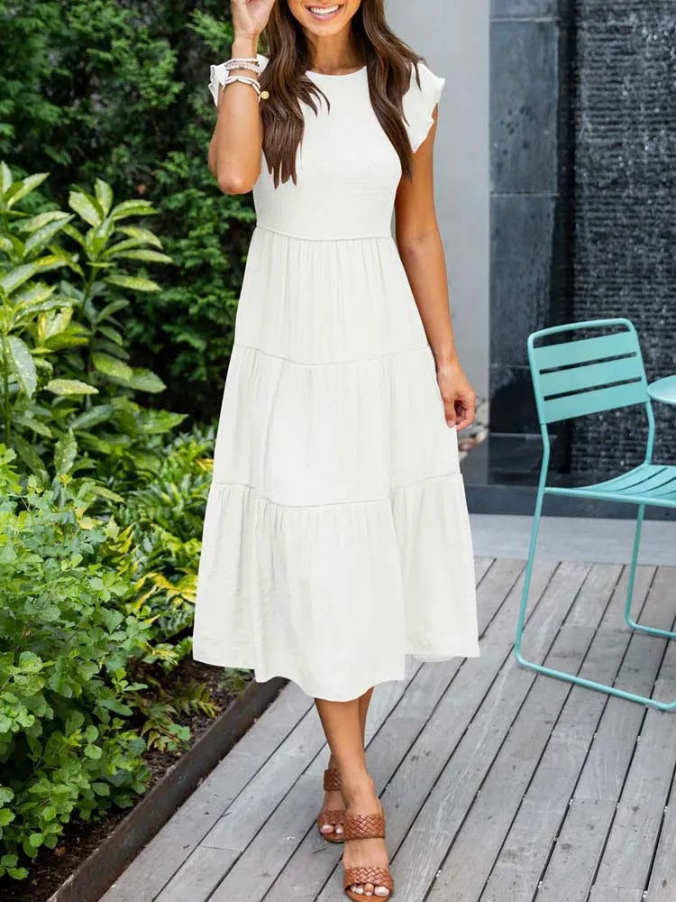 Vianne™ | Flowy Tiered Midi Dress